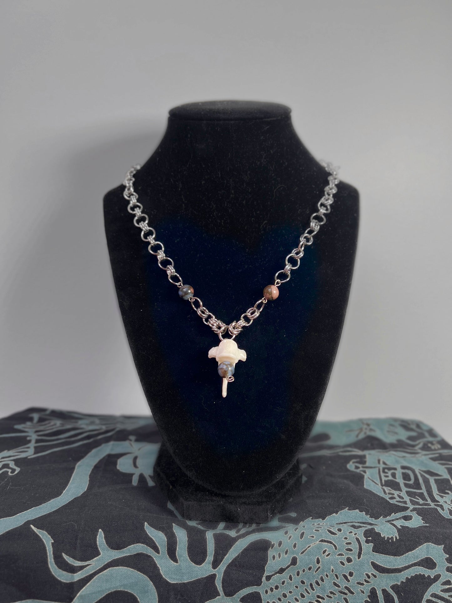 Fish Bone & Stone - African Blue Opal